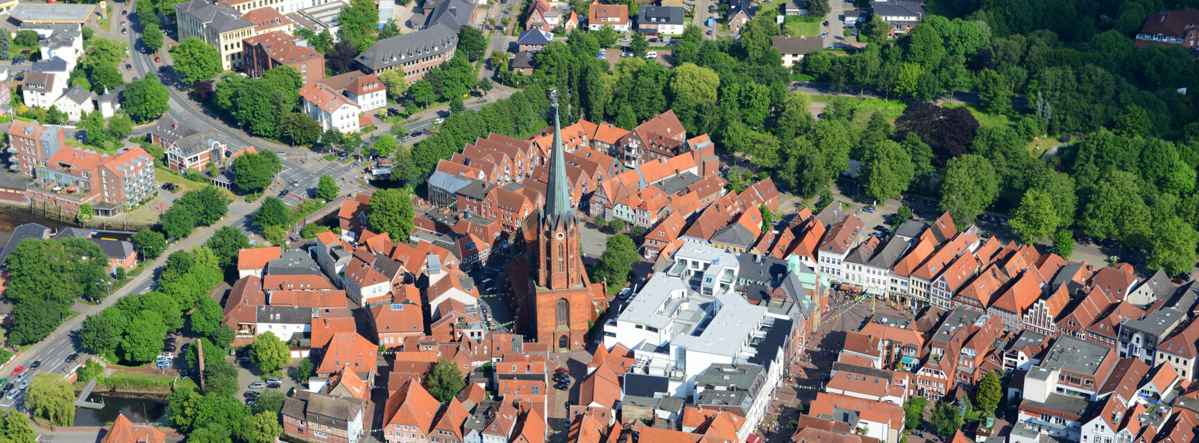 Luftbild Buxtehude Altstadt ©Martin Elsen, Hansestadt Buxtehude