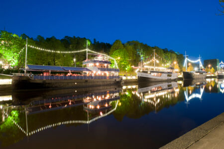 Aura River by night