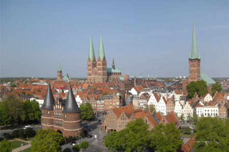 Seven spires of Lübeck