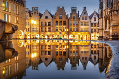 St. Lamberti's Church square and fountain Münster