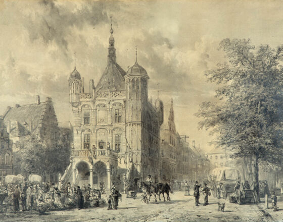 Waag -The Weigh house- 1861, ©Cornelis Springer