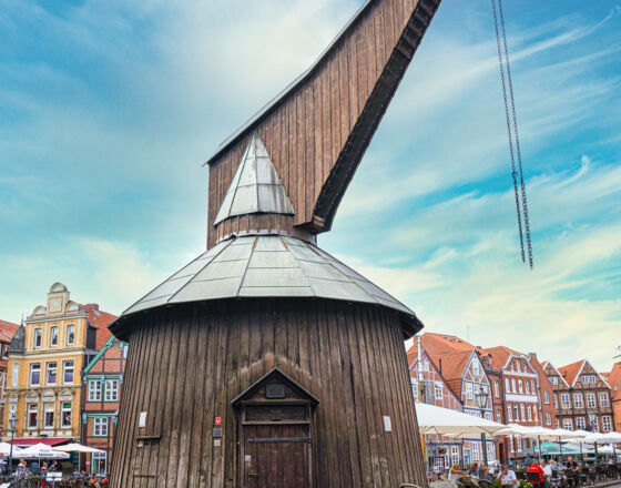 Wooden crane Stade Wooden crane Stade