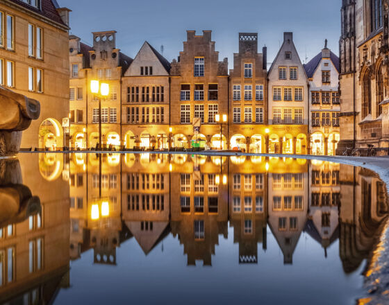 St. Lamberti's Church square and fountain Münster St. Lamberti's Church square and fountain Münster
