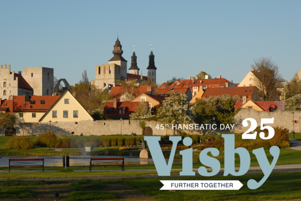 Visby mit Hansetag-Logo © Hansestadt Visby